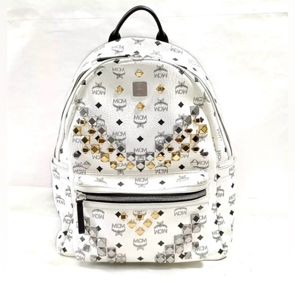 MCM Backpack White PVC